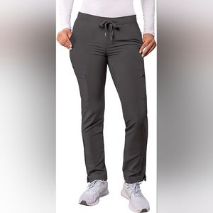 Adar Addition Scrubs for Women - Skinny Leg Cargo Drawstring Scrub Pants…